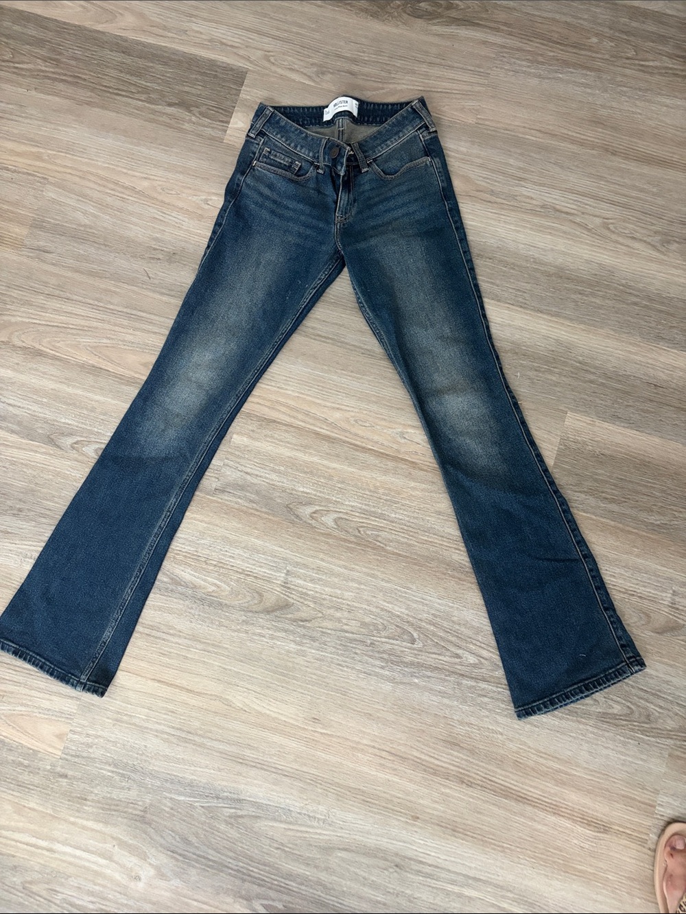 Hollister Women's Dark Blue Flare Jeans